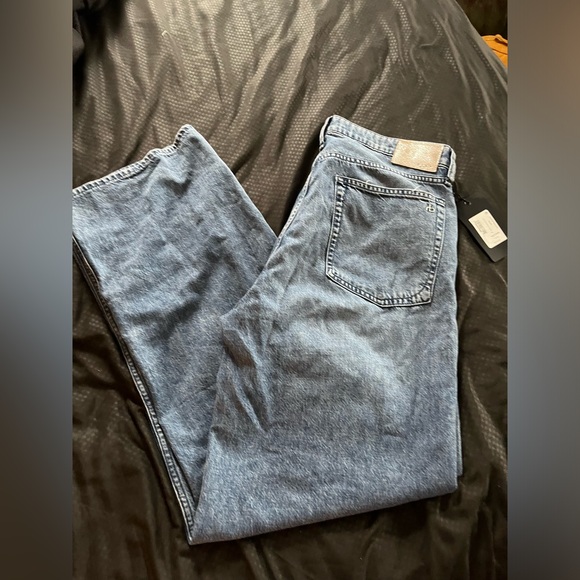 RAG & BONE RIVER FEATHERWEIGHT LOGAN HIGH RISE WIDE LEG JEANS 3 SIZES - Picture 5 of 12